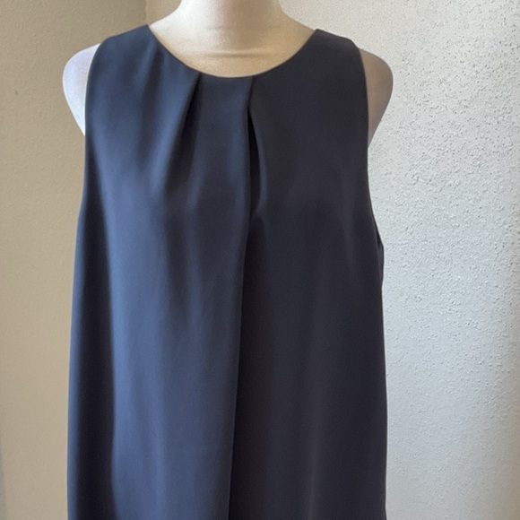 Peserico Grey Sleeveless Shift Dress with Pockets Size 46 - Picture 2 of 11